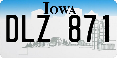 IA license plate DLZ871