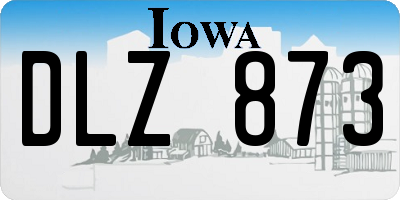 IA license plate DLZ873