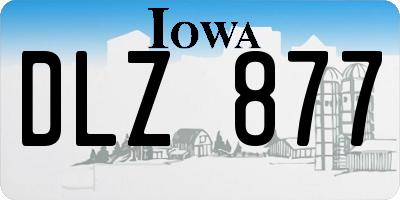 IA license plate DLZ877