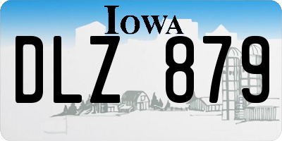 IA license plate DLZ879