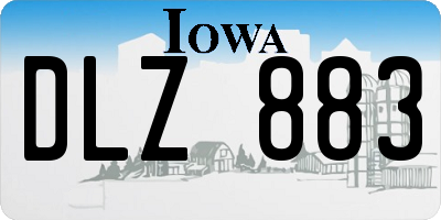 IA license plate DLZ883