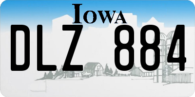 IA license plate DLZ884