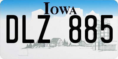 IA license plate DLZ885