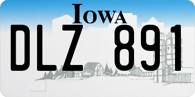 IA license plate DLZ891