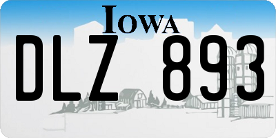 IA license plate DLZ893