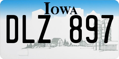 IA license plate DLZ897