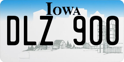IA license plate DLZ900