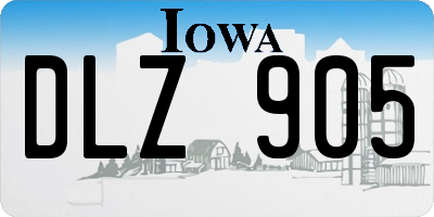IA license plate DLZ905