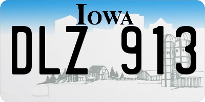 IA license plate DLZ913