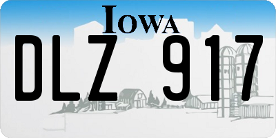 IA license plate DLZ917