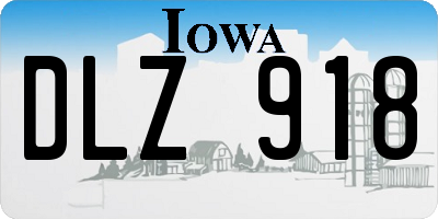 IA license plate DLZ918