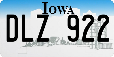 IA license plate DLZ922