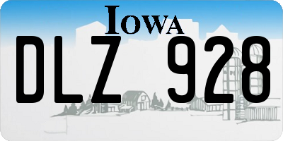 IA license plate DLZ928