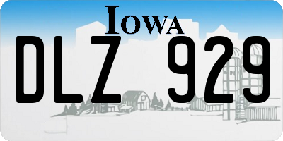 IA license plate DLZ929