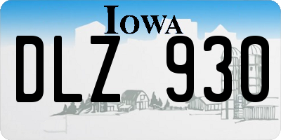 IA license plate DLZ930