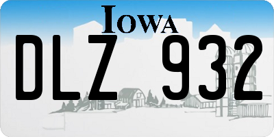 IA license plate DLZ932