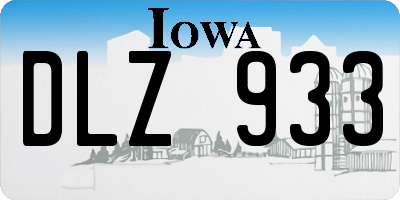 IA license plate DLZ933