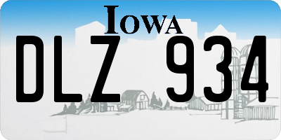 IA license plate DLZ934