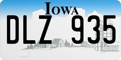 IA license plate DLZ935