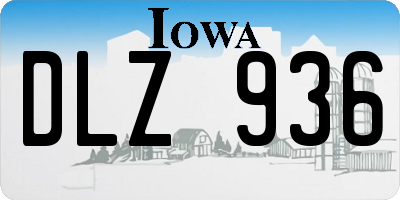 IA license plate DLZ936