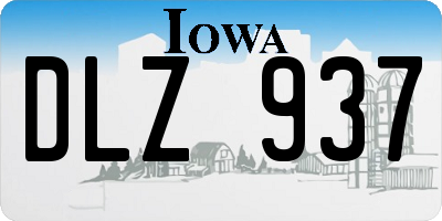 IA license plate DLZ937