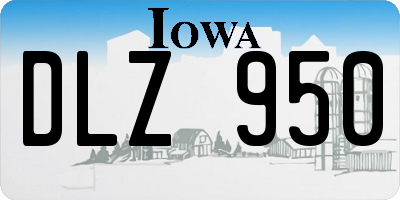 IA license plate DLZ950
