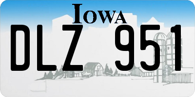IA license plate DLZ951