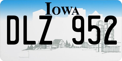 IA license plate DLZ952