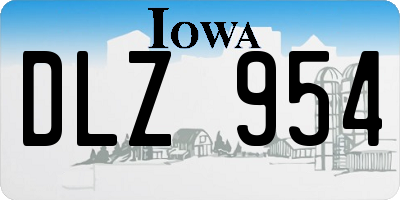 IA license plate DLZ954