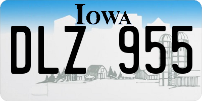 IA license plate DLZ955
