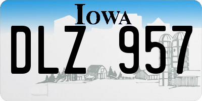 IA license plate DLZ957