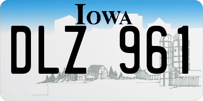 IA license plate DLZ961