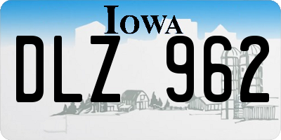 IA license plate DLZ962