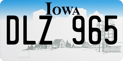 IA license plate DLZ965