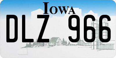 IA license plate DLZ966