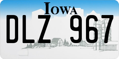 IA license plate DLZ967