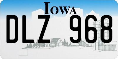 IA license plate DLZ968