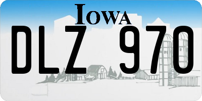 IA license plate DLZ970