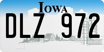 IA license plate DLZ972