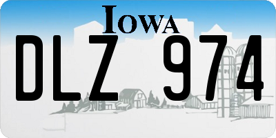 IA license plate DLZ974