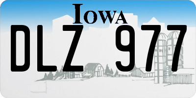 IA license plate DLZ977