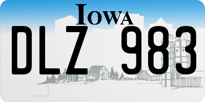 IA license plate DLZ983