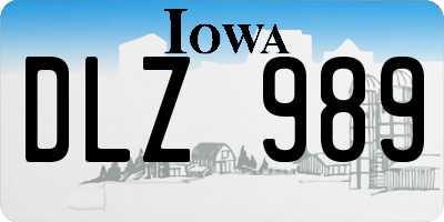 IA license plate DLZ989