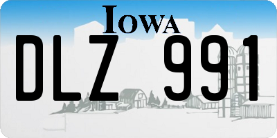 IA license plate DLZ991