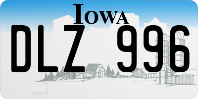 IA license plate DLZ996