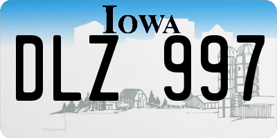 IA license plate DLZ997