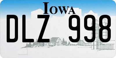 IA license plate DLZ998