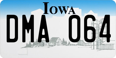 IA license plate DMA064