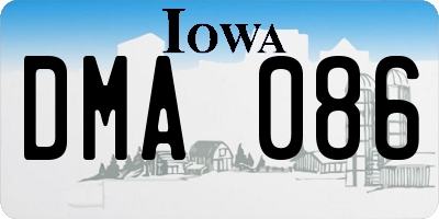 IA license plate DMA086