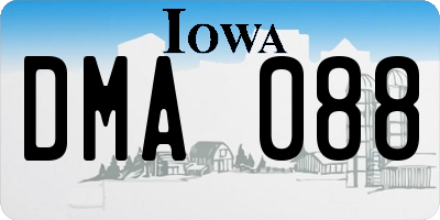 IA license plate DMA088